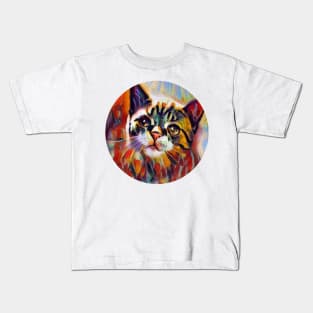 Curled Up floppy cat Kids T-Shirt